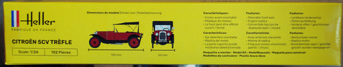 1924 Citroen 5 CV Trefle 1:24 Heller 80702