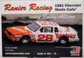 1981 Chevy Monte Carlo Ranier.Racing # 28 Bobby Allison 1:25 Salvinos JR 176273