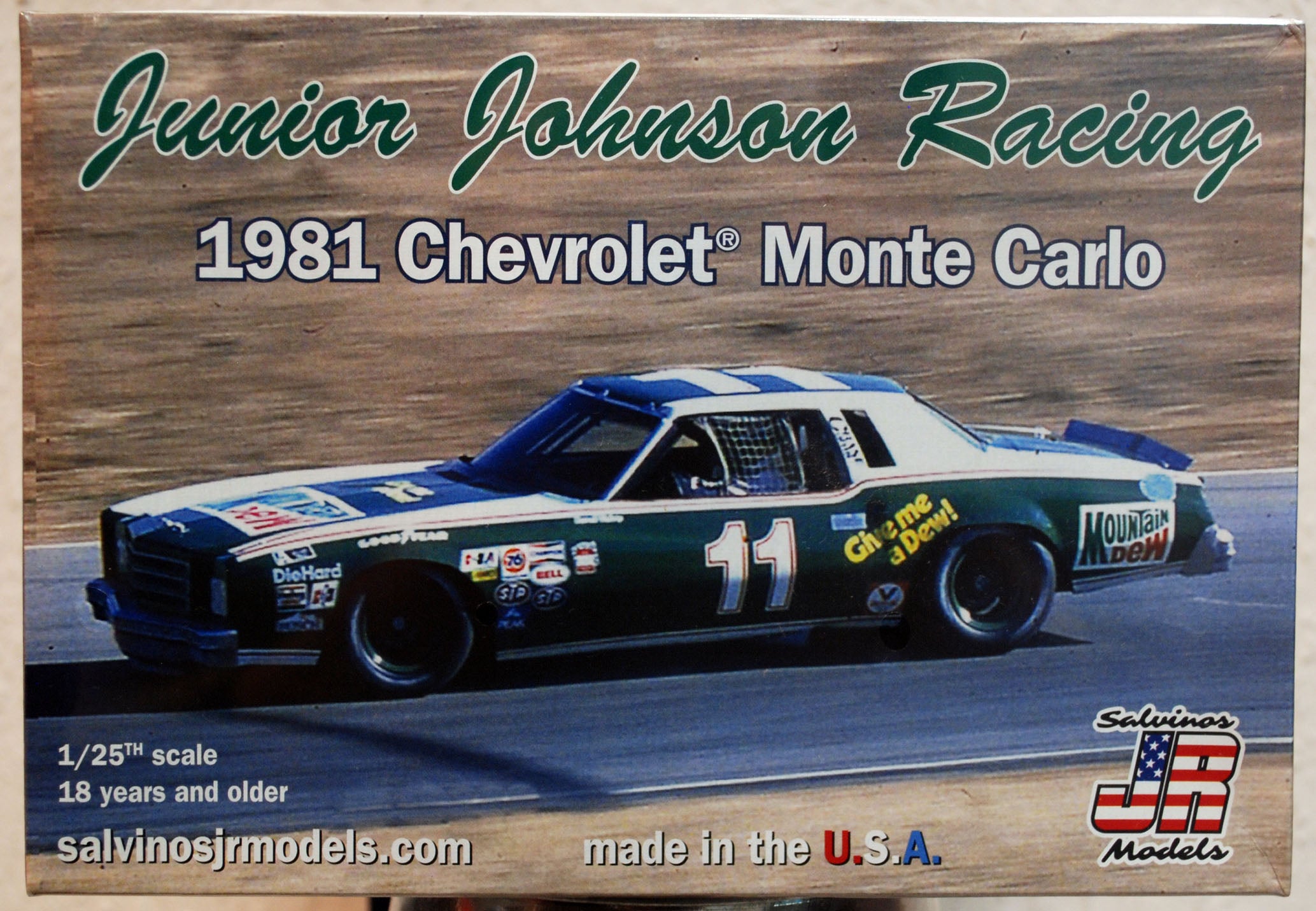 1981 Chevy Monte Carlo Junior J.Racing # 11 Mountain Dew 1:25 Salvinos JR 245696