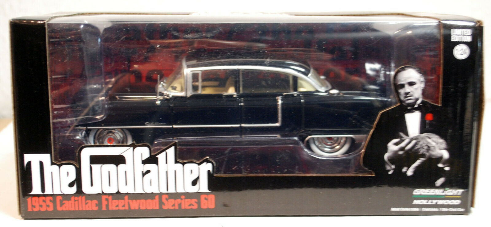 1955 Cadillac Fleetwood Series 60 The Godfather Der Pate 1:24, Green Light 84091