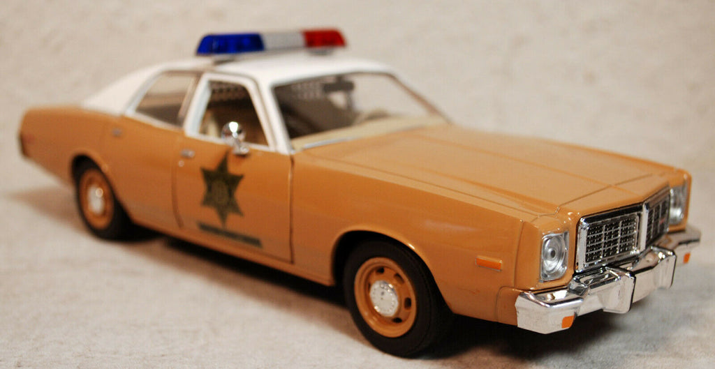 1975 Dodge Coronet Chocktaw County Sheriff 1:24 Green Light 84097