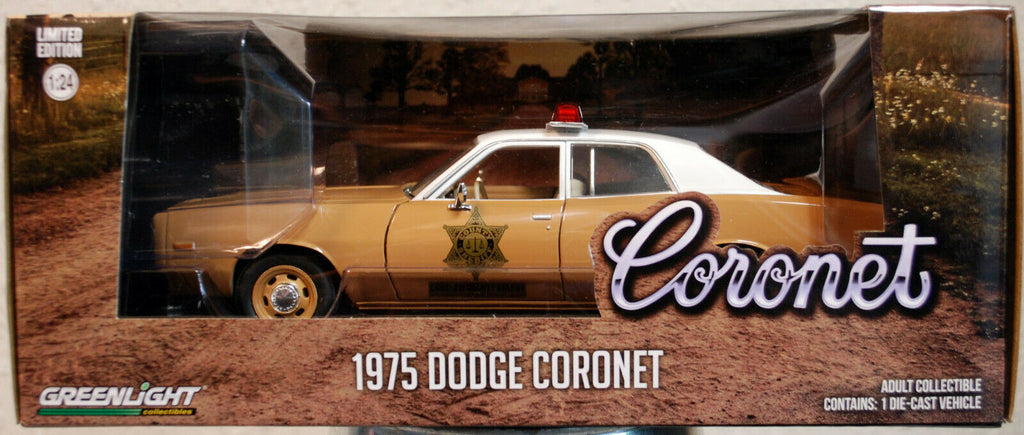 1975 Dodge Coronet Chocktaw County Sheriff 1:24 Green Light 84097