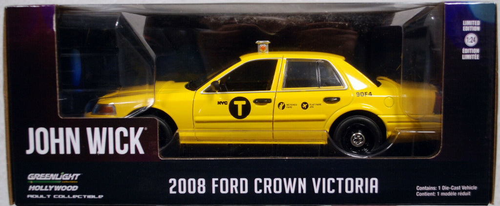 2008 Ford Crown Victoria Taxi John Wick Chapter 2 1:24 Green Light 84113