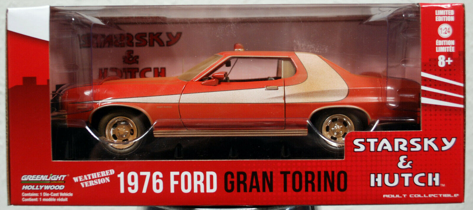 1976 Ford Gran Torino Starsky & Hutch weathered 1:24 Green Light 84121