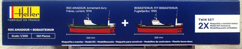 1973 ROC Amadour & Bodasteinur Trawler Hochseefischer Twinset 1:200 Heller 85608
