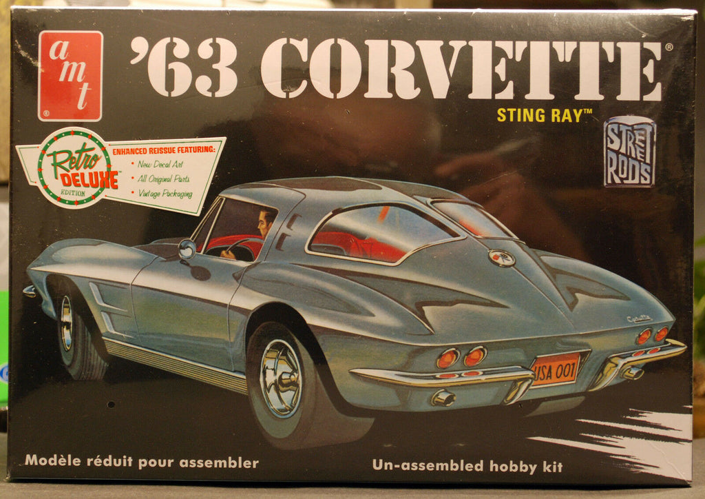 1963 Chevrolet Corvette Coupe Split Window Sting Ray 2`n1 1:25 AMT 861