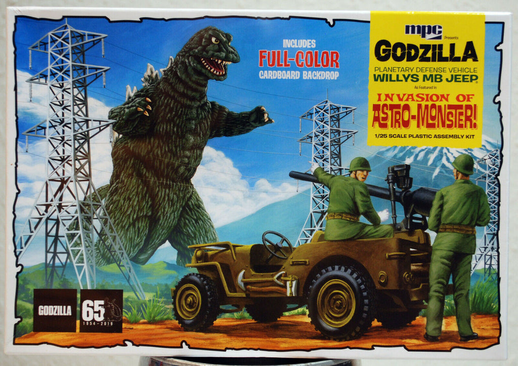 1940 WILLYS MB Jeep Planetary defense Vehicle Godzilla 1:25 MPC 882