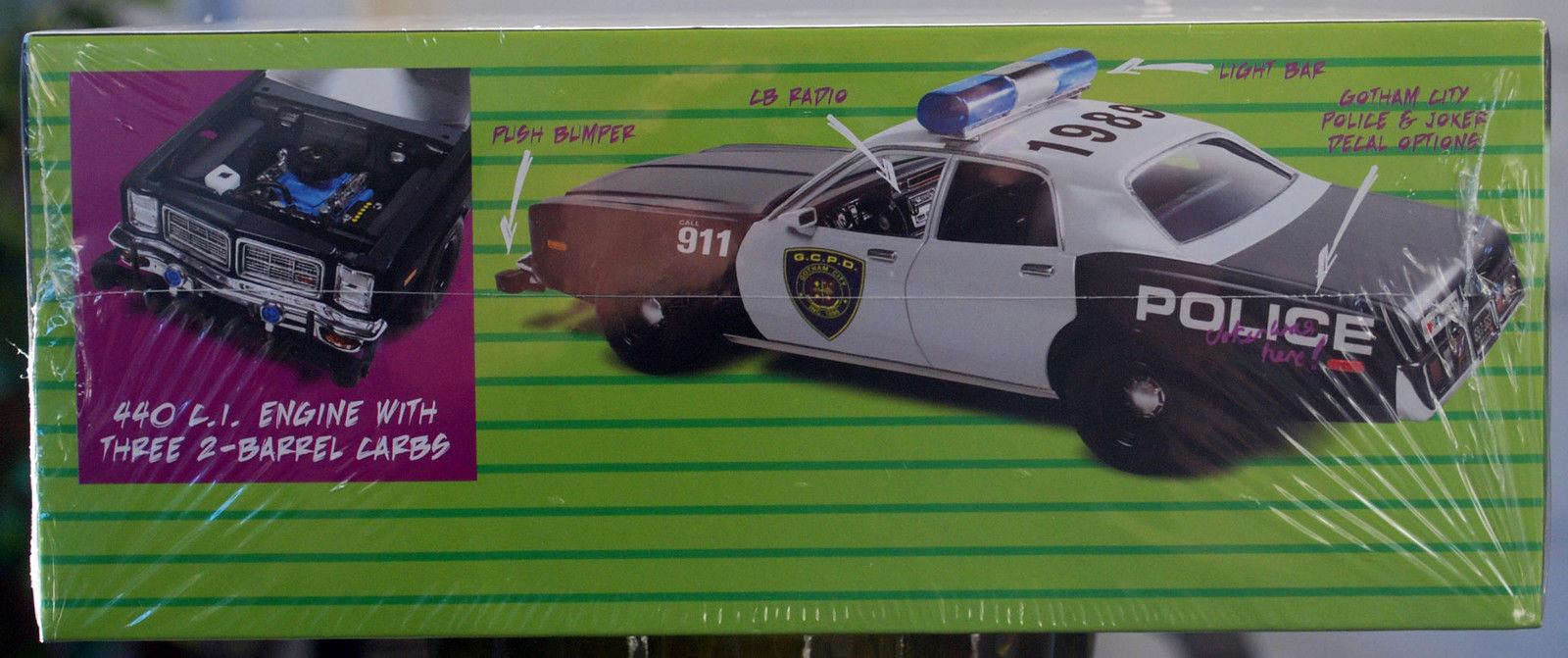 1977 Dodge Monaco 4-door Sedan Joker Goon Gotham City Police Car 1:25 MPC 890