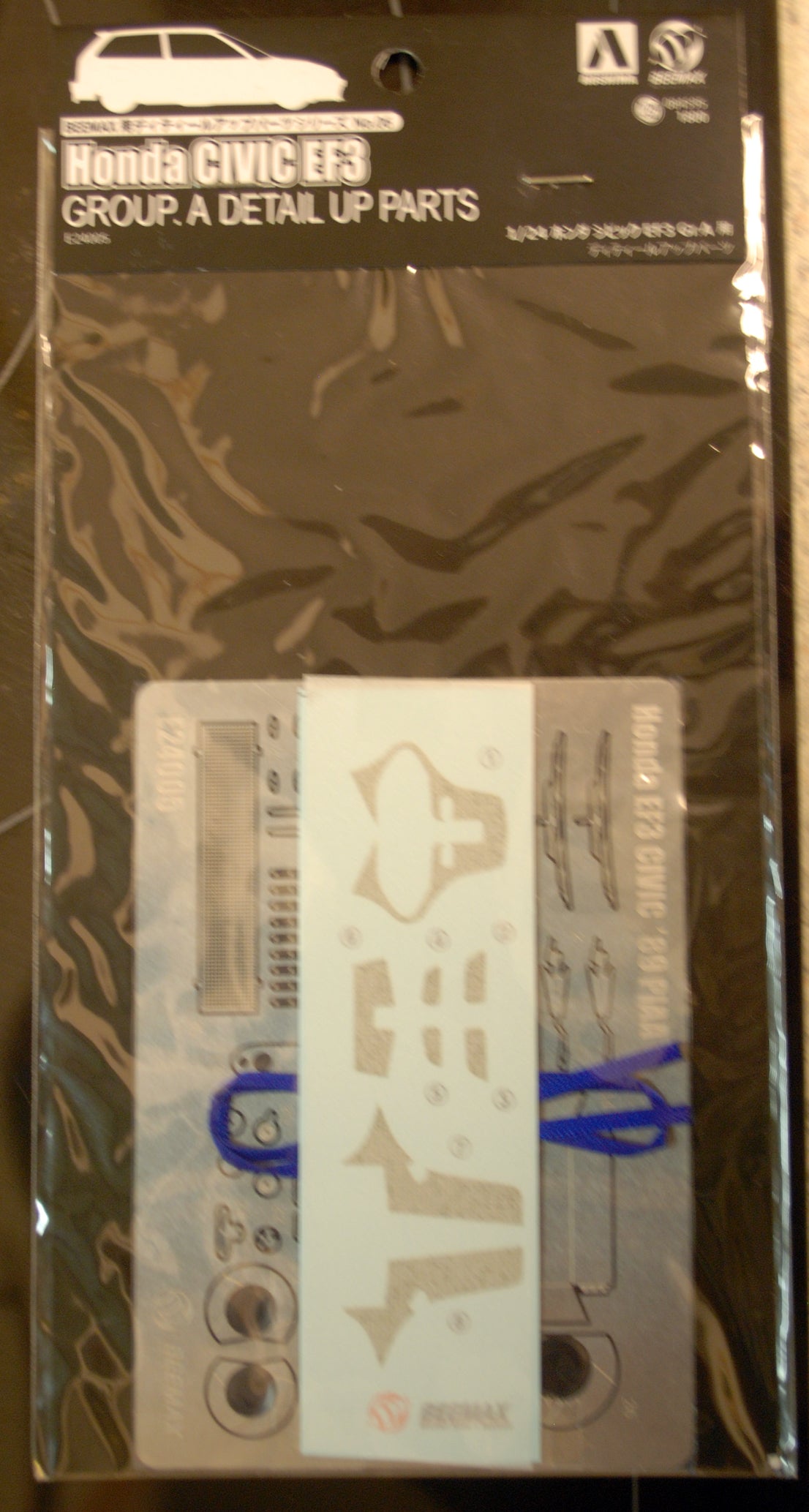 Aoshima Beemax 084595/E24005 1989 Honda Civic EF 3 Gr. A PIAA Grade Up Set, 1:24