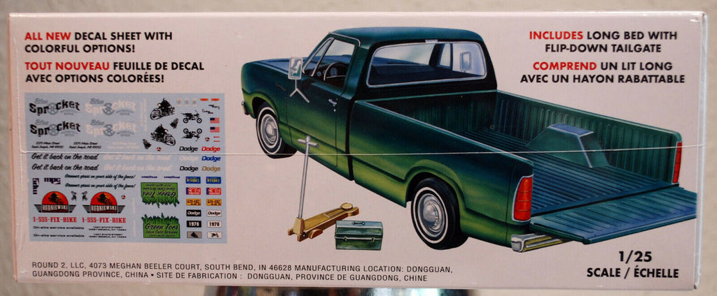 1978 Dodge D 100 Custom Pickup w. Mini Bike 1:25 MPC 901 wieder neu 2019