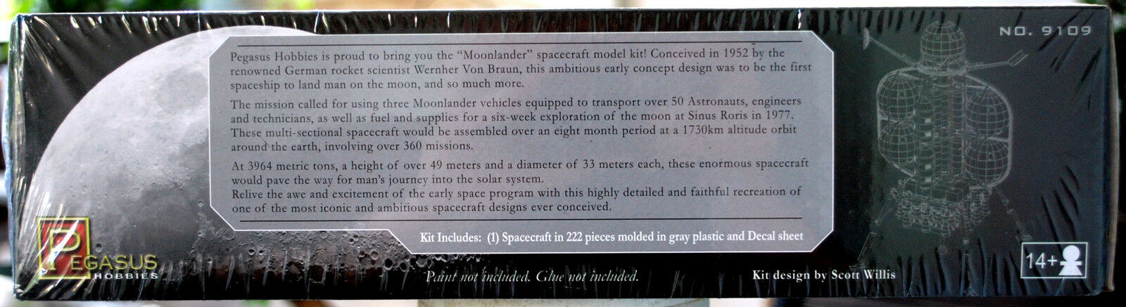 The Moonlander Spacecraft Wernher von Braun 1:350  Pegasus 9109