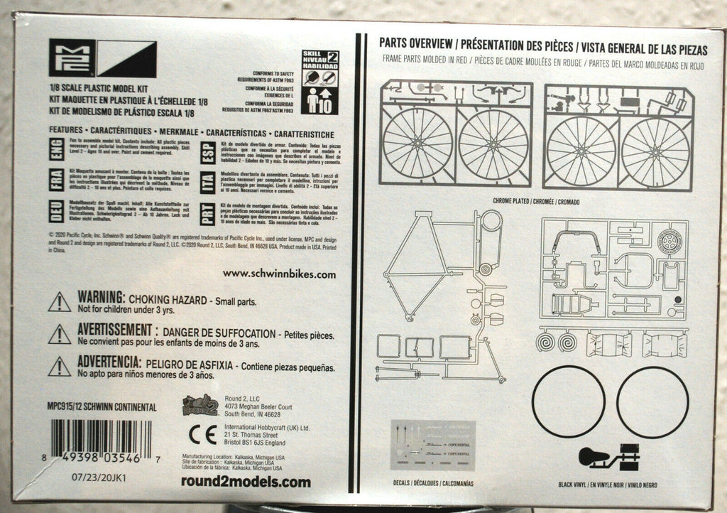 MPC 915 Fahrrad SCHWINN Continetal 10-Speed Racer Rennrad 1:8