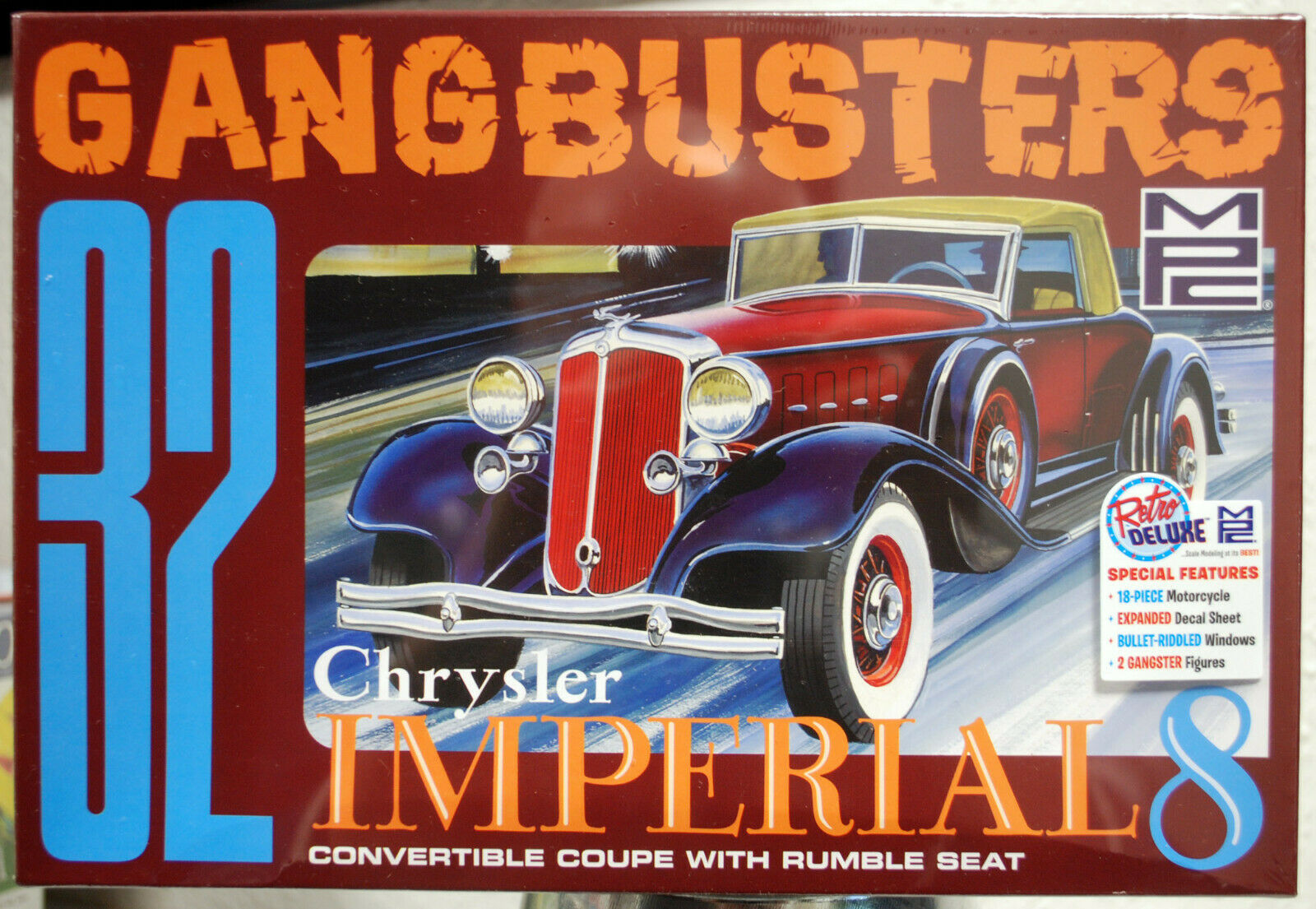 1932 Chrysler Imperial Convertible Coupe Gangbusters 1:25 MPC 926