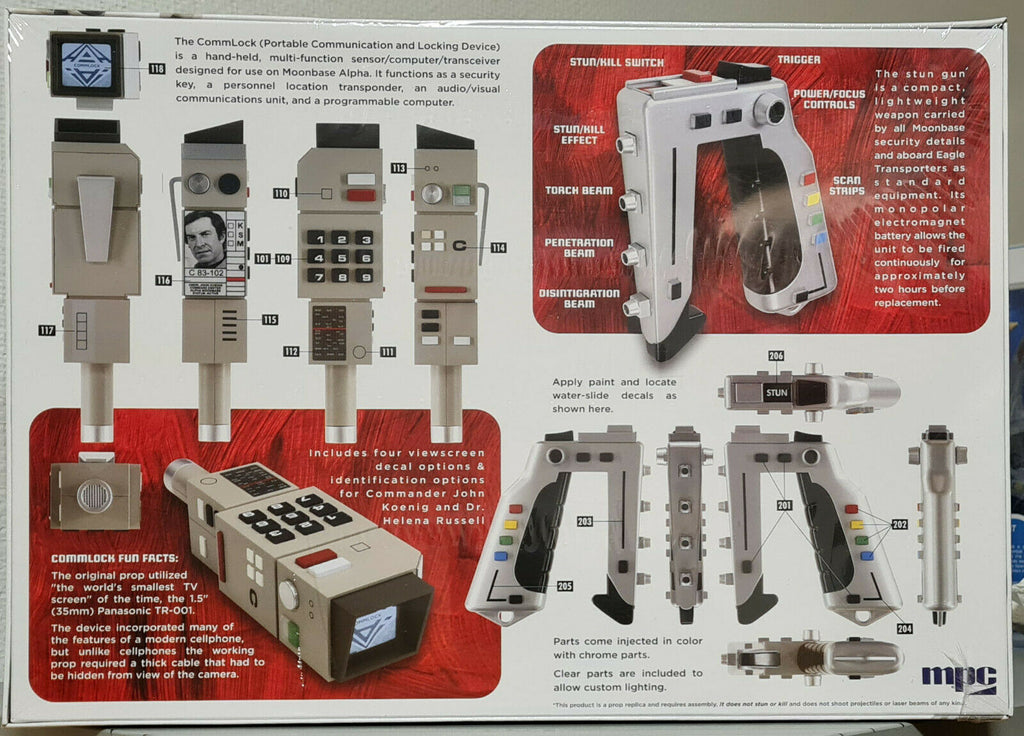 MPC 941 Space 1999 Alpha Moonbase Mondbasis Alpha 1 Commlock & Stun Gun 1:1
