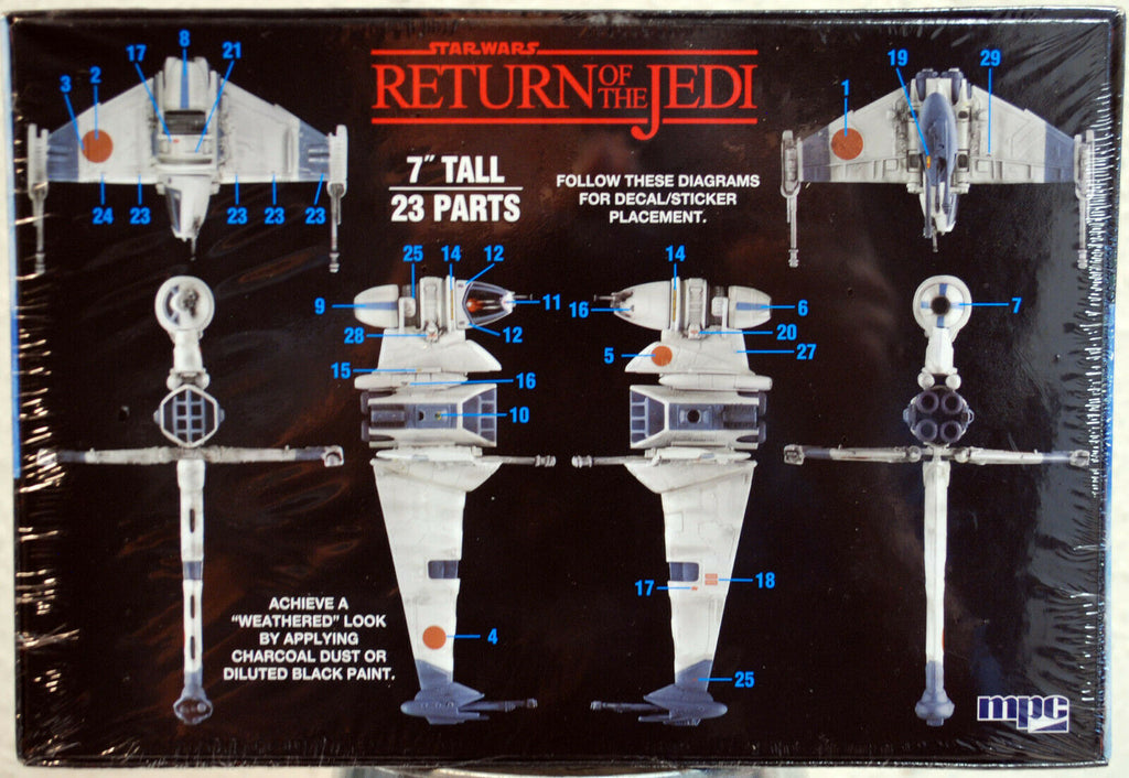Star Wars B - Wing Fighter Return of the Jedi MPC 949