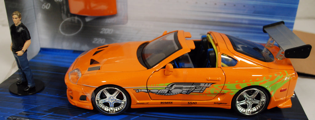1996 Brians Toyota Supra Fast & Furious w. Brian Figure 1:24 Jada Toys 30738