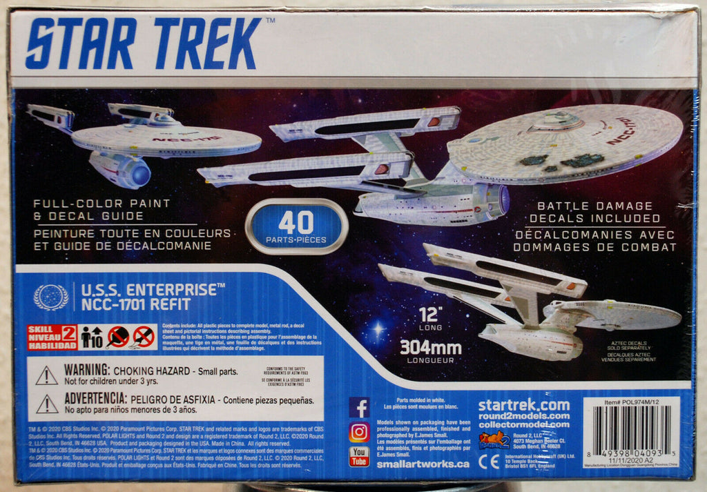 Polar Lights 974 Star Trek USS Enterprise NCC 1701 refit 1:2500
