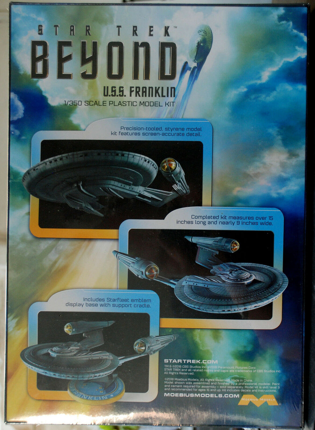 Star Trek Beyond U.S.S. Franklin NX-326 1:350 Moebius 975 neu 2018 neu