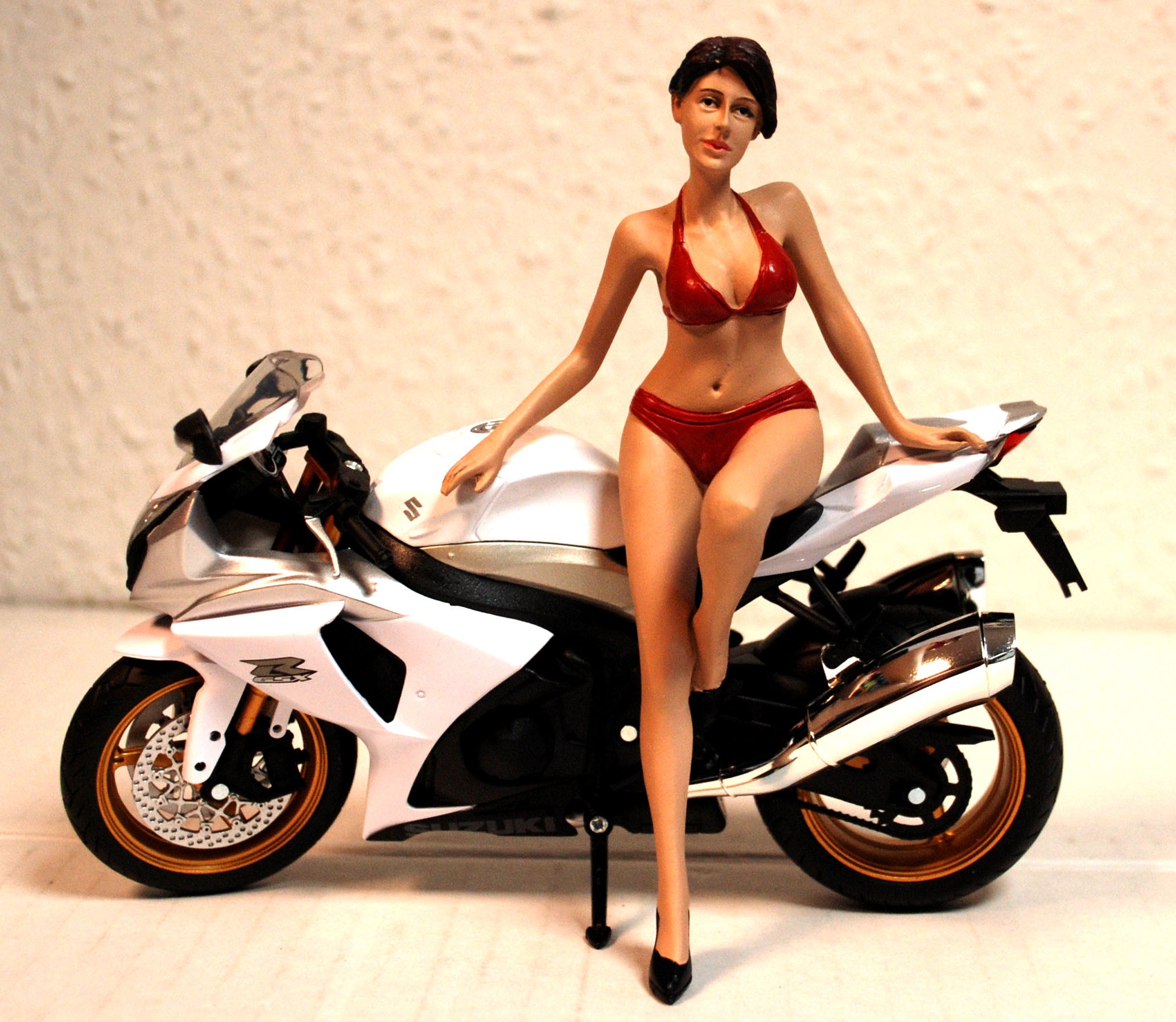 38374 American Diorama Biker Girl Motorrad Fahrer 1:12 Neu 2019