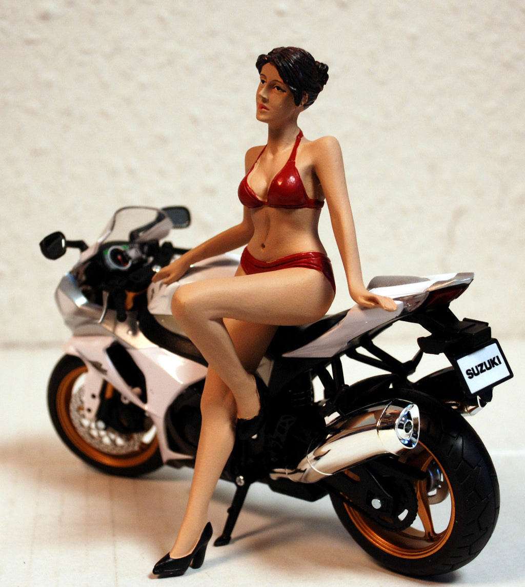 38374 American Diorama Biker Girl Motorrad Fahrer 1:12 Neu 2019