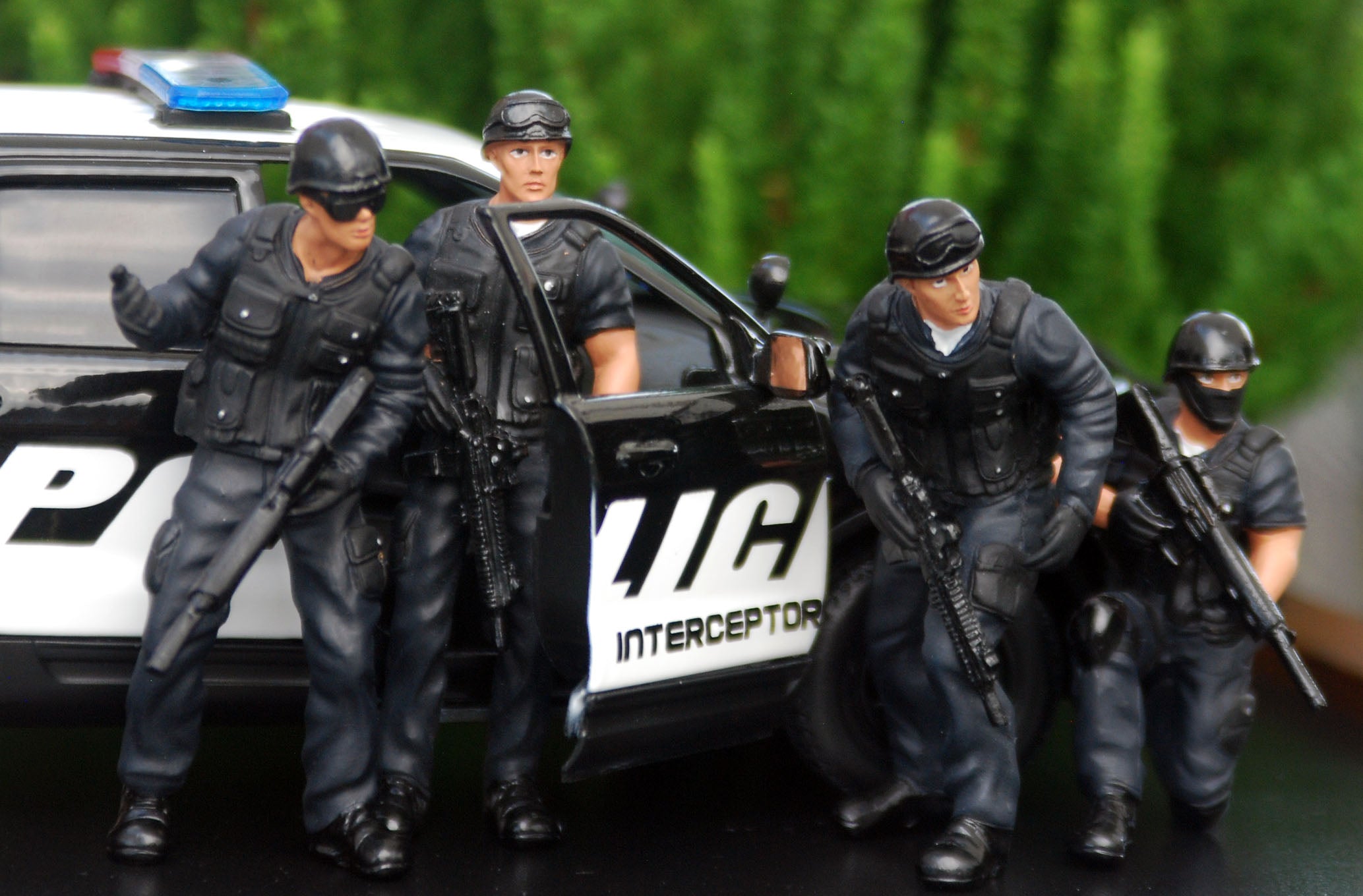 77468B American Diorama Swat Team Polizei SEK Set aus 4 Figuren Sniper 1:24