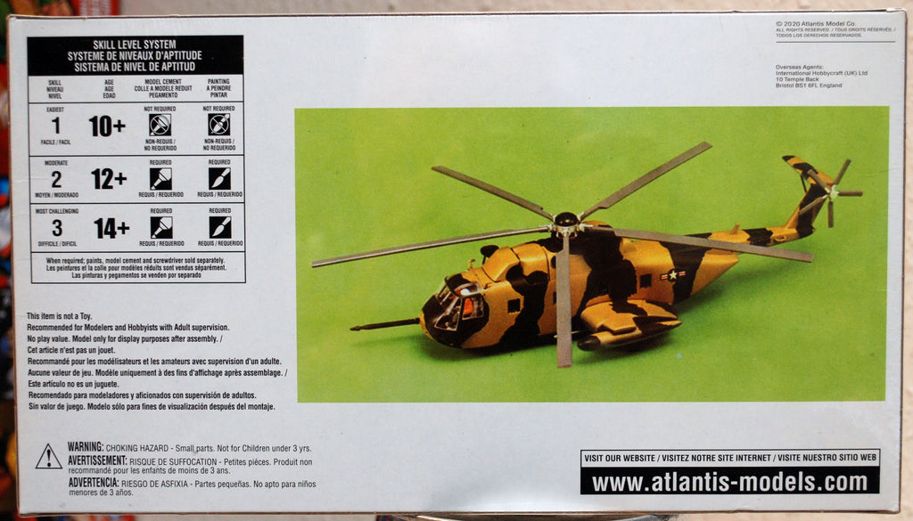 Sikorsky S-61R Sea King HH 3E Jolly Green Giant Helicopter 1:72  Atlantis 505
