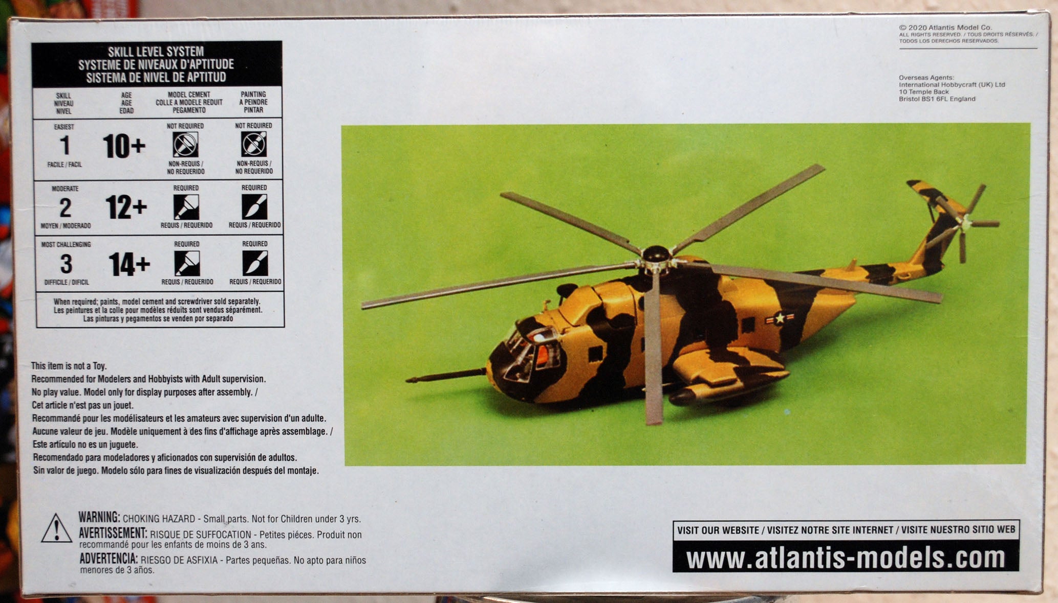 Sikorsky S-61R Sea King HH 3E Jolly Green Giant Helicopter 1:72  Atlantis 505