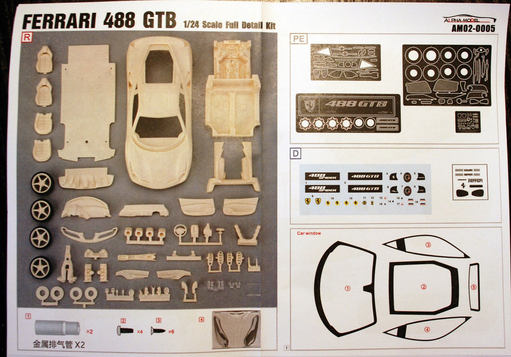 2015 Ferrari 488 GTB 1:24 Alpha Model 02-0005 neu 2020