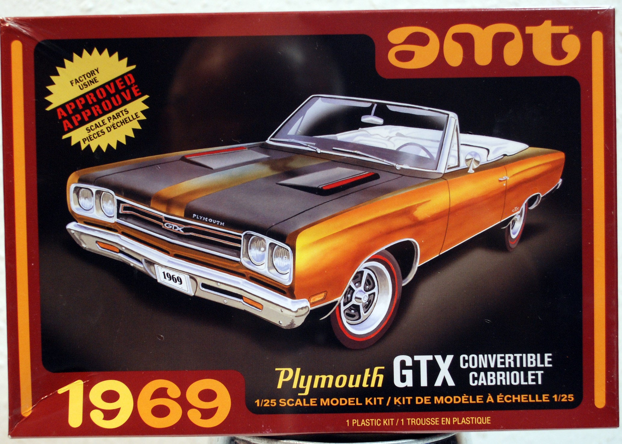 1969 Plymouth GTX Convertible 2´n1 Kit 1:25 AMT 1137 wieder neu 2019 wieder neu
