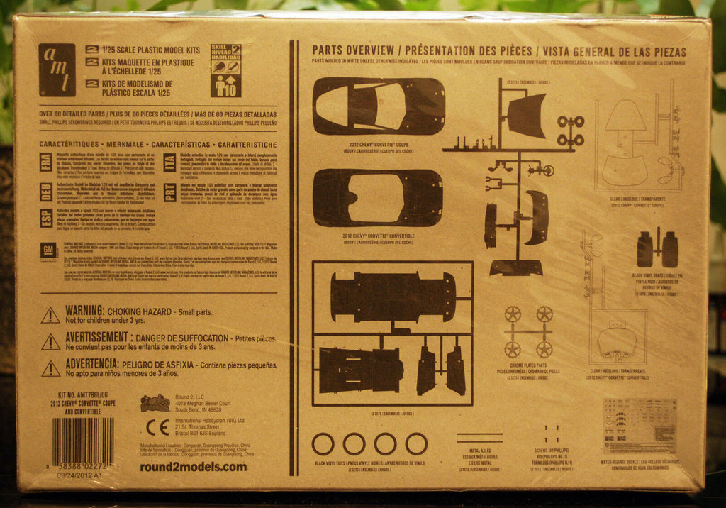 2012 Chevrolet Corvette C 6 Coupe und Convertible Doppelset, 1:25, AMT 786