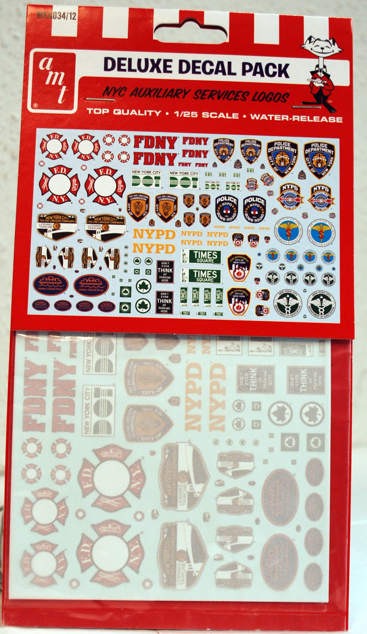AMT MKA034 de Luxe Decal Pack NYC Auxiliary Services Logos neu 2019
