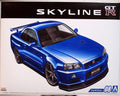 Aoshima 058589 2002 Nissan Skyline GT-R R34 BNR34 V-Spec II JDM 1:24
