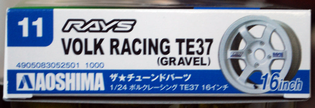 Aoshima 052501 Felgen Volk Racing TE 37 16 Zoll Gravel inkl. Reifen 1:24 # 11