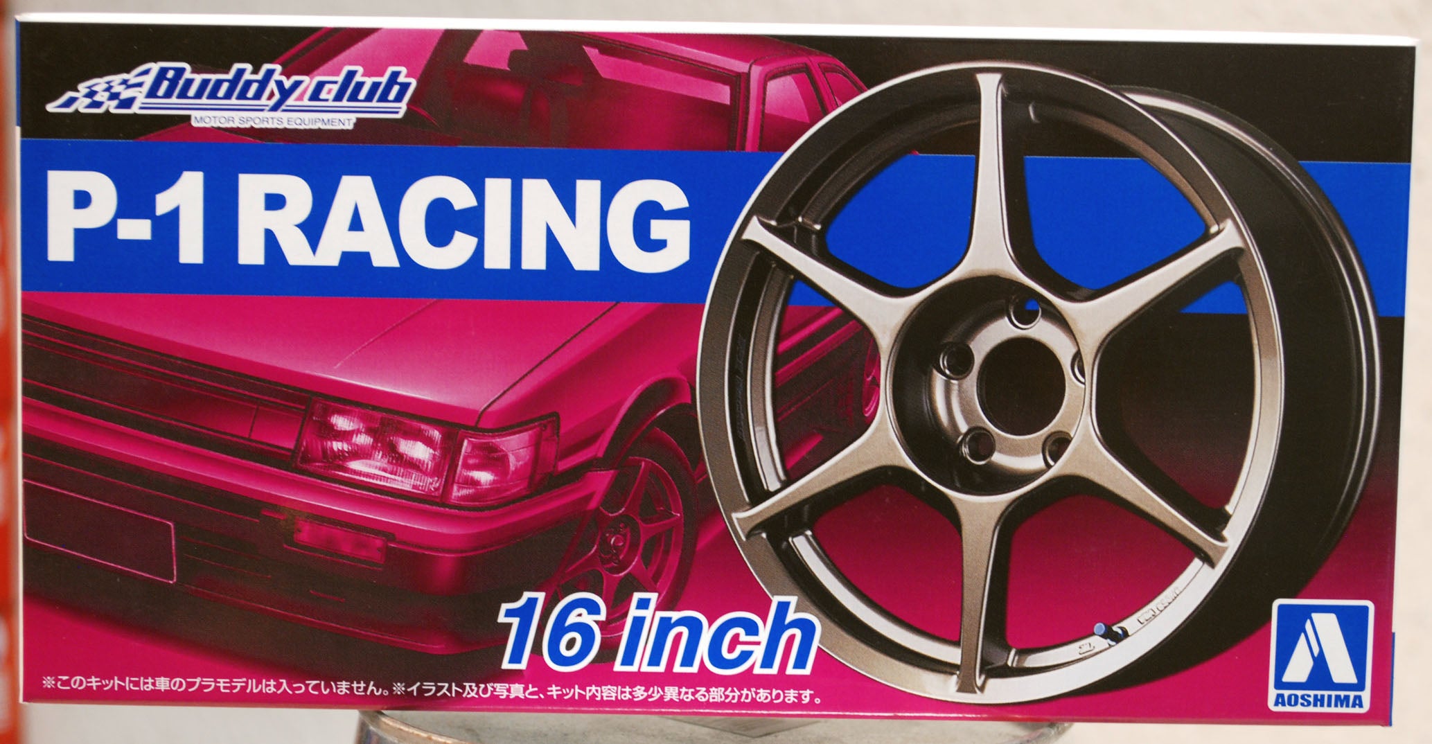 Aoshima 052518 Buddy Club P-1 Racing 16 Zoll Felgen inkl. Reifen 1:24 # 12