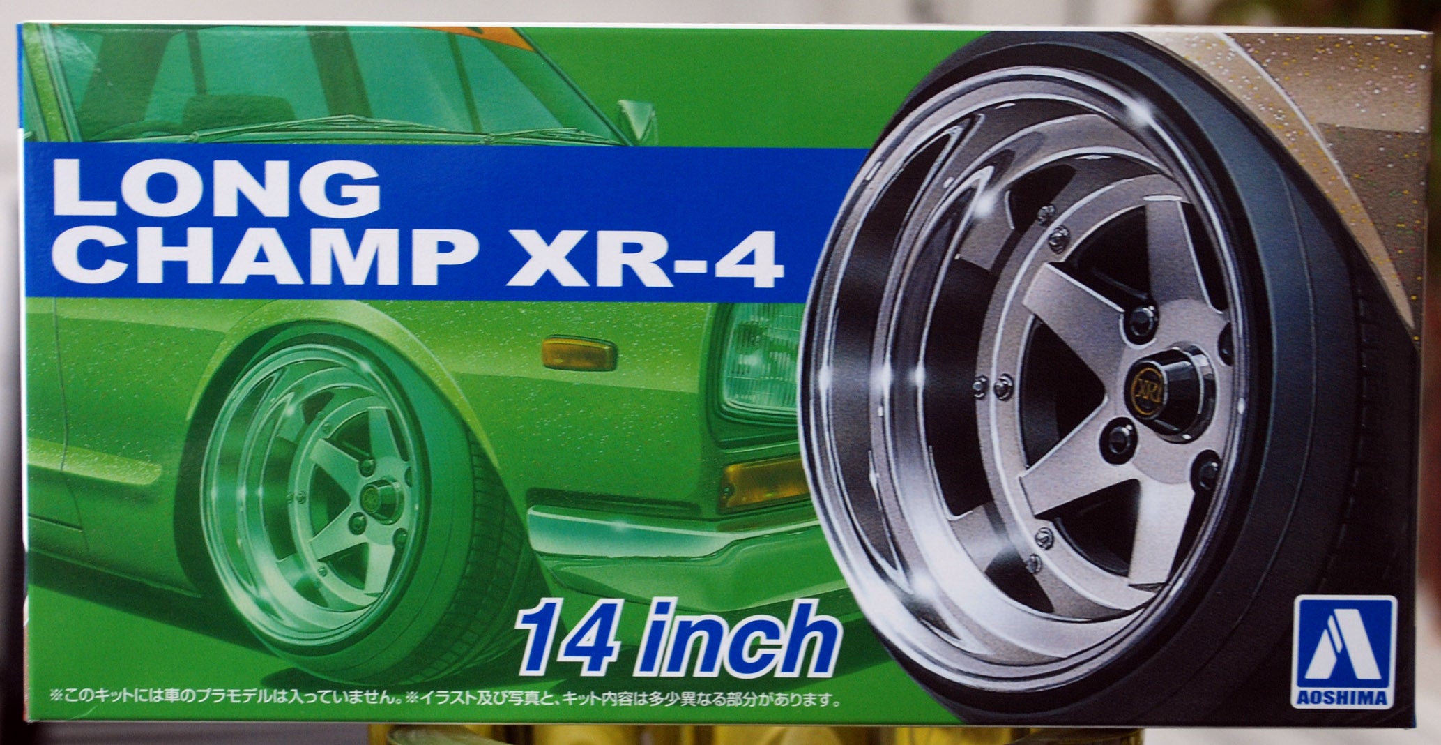 Aoshima 052570 Long Champ XR-4 14 Zoll Felgen+ Reifen Liberty Walk 1:24 # 18