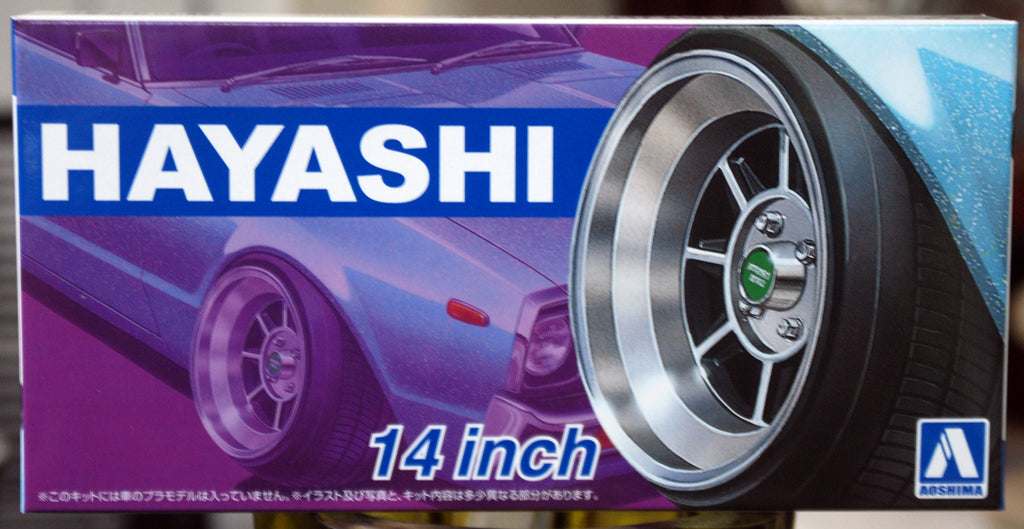 Aoshima 052594 Felgen Hayashi 14 Zoll inkl. Reifen Liberty Walk 1:24 # 20