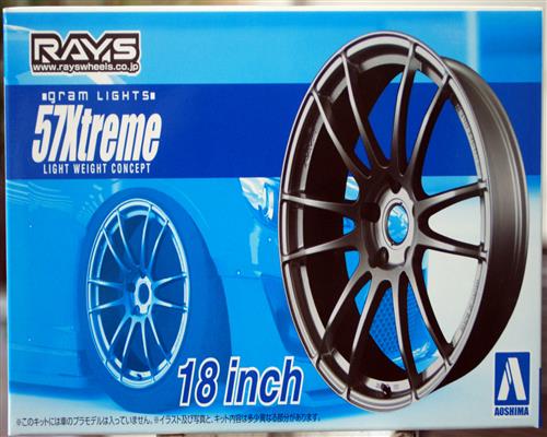 Aoshima 053010 Felgen Rays Gram Lights 57 Xtreme 18" inkl. Reifen 1:24 # 23