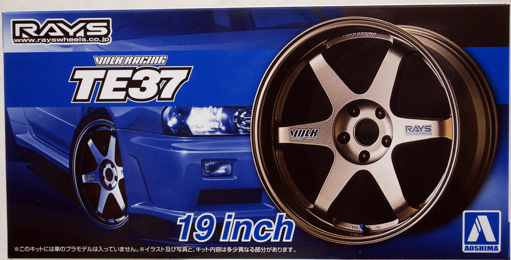 Aoshima 053904 Felgen Rays Volk Racing TE 37 19 Zoll inkl. Reifen 1:24 #57