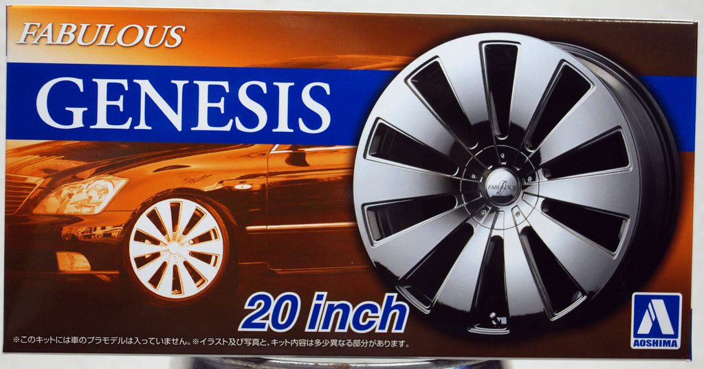 Aoshima 054666 Felgen Fabulous Genesis 20 Zoll inkl. Reifen 1:24 # 75