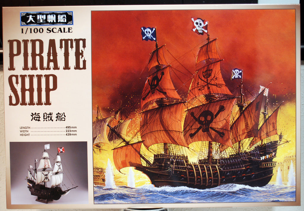 Aoshima 055007 17. Jahrhundert Pirate Ship Spanische Galeone Galion 1:100