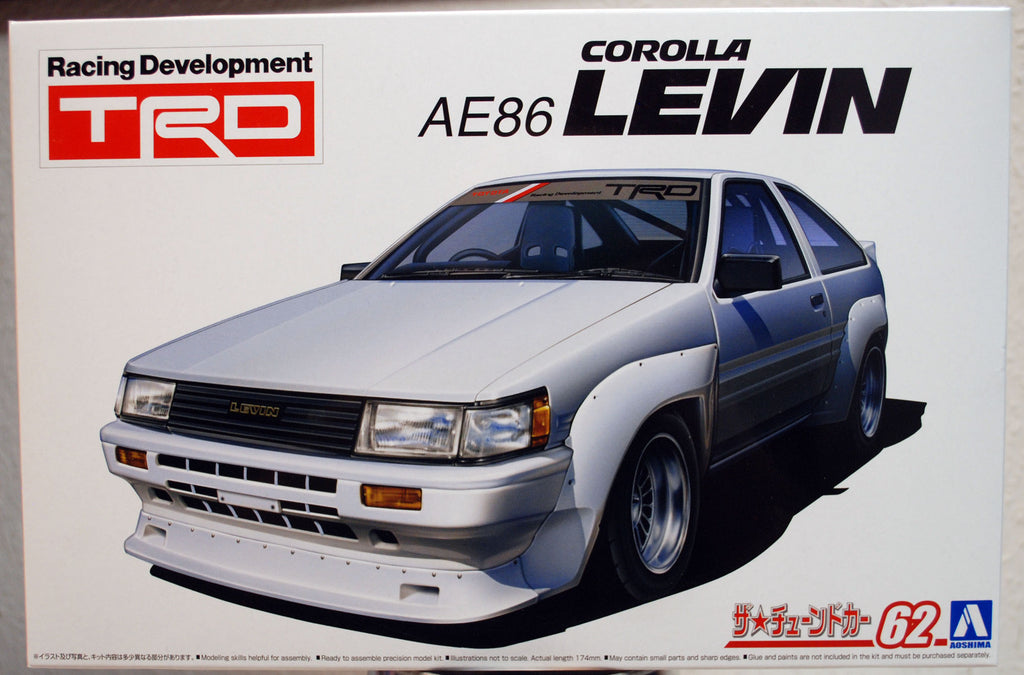 Aoshima 057988 1983 Toyota Corolla Levin AE86 TRD JDM 1:24