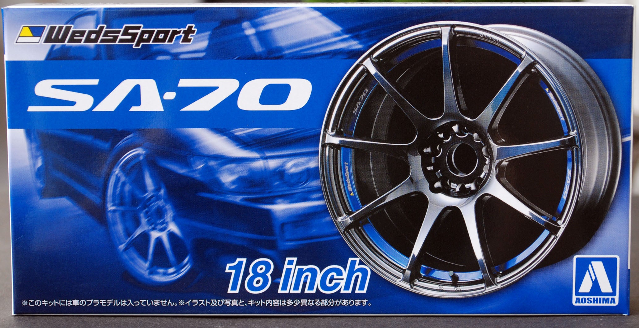 Aoshima 054635 WedsSport SA-70 18 Zoll Felgen+ Reifen JDM 1:24 # 72