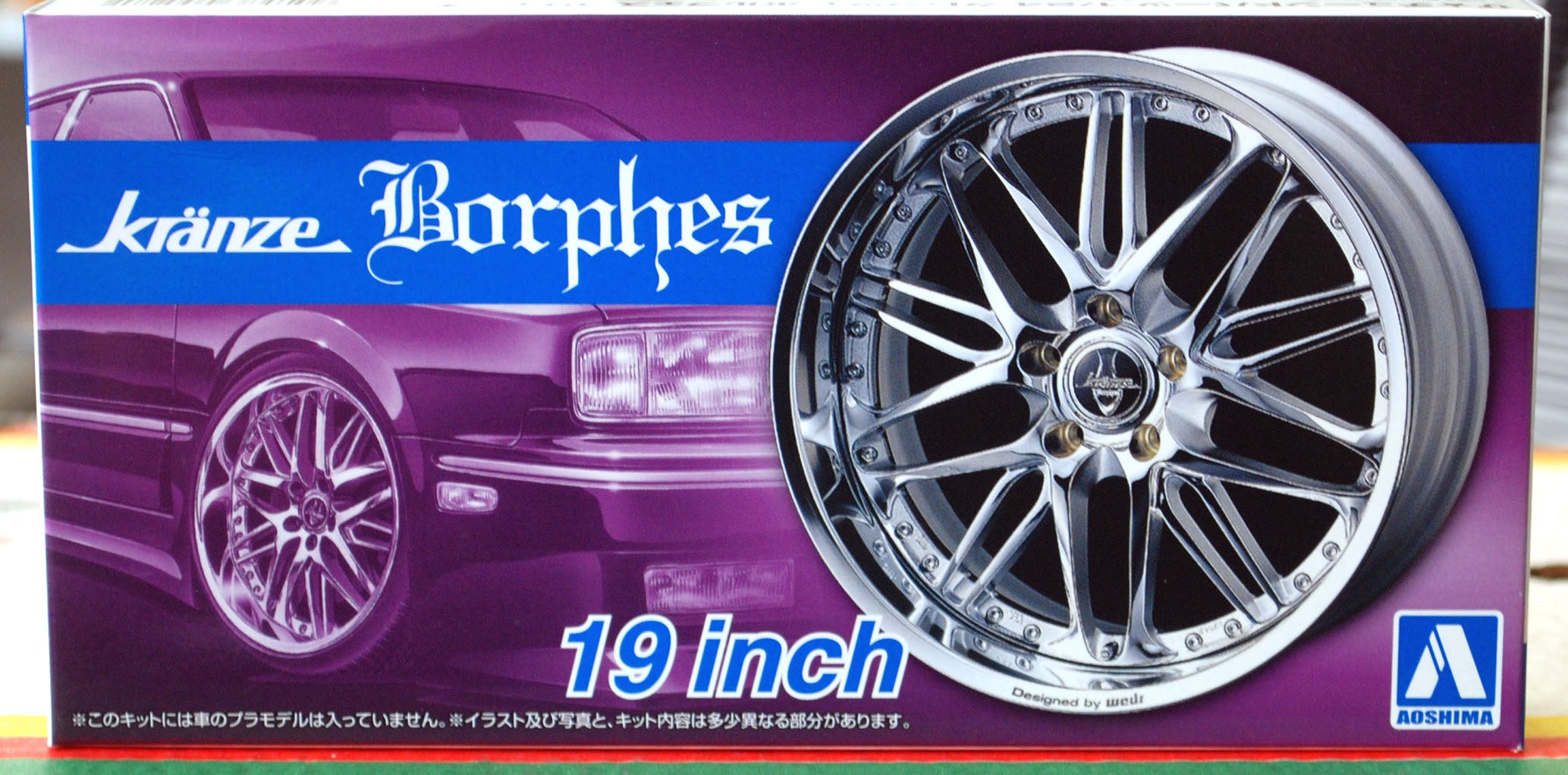 Aoshima 055281 Wedssport Kränze Borphes 19 Zoll Felgen+ Reifen JDM 1:24 # 86
