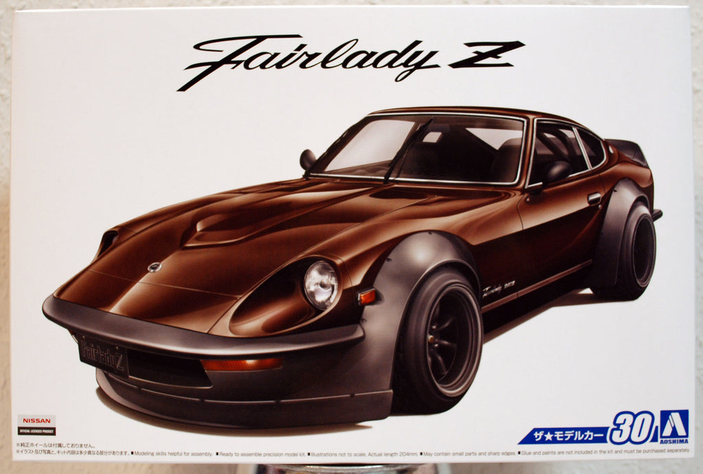 Aoshima 058442 1975 Datsun 240 Z Nissan Fairlady Z S 30 Aerocustom JDM 1:24