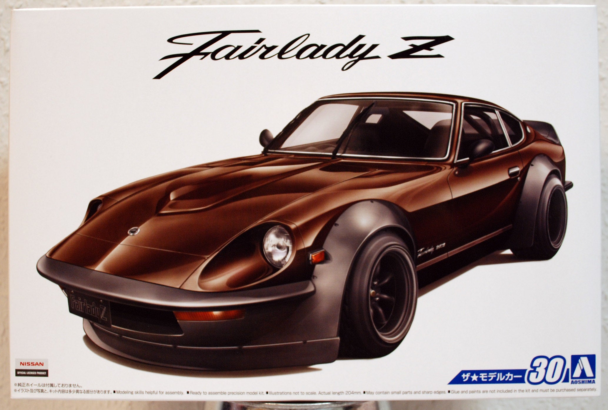 Aoshima 058442 1975 Datsun 240 Z Nissan Fairlady Z S 30 Aerocustom JDM 1:24