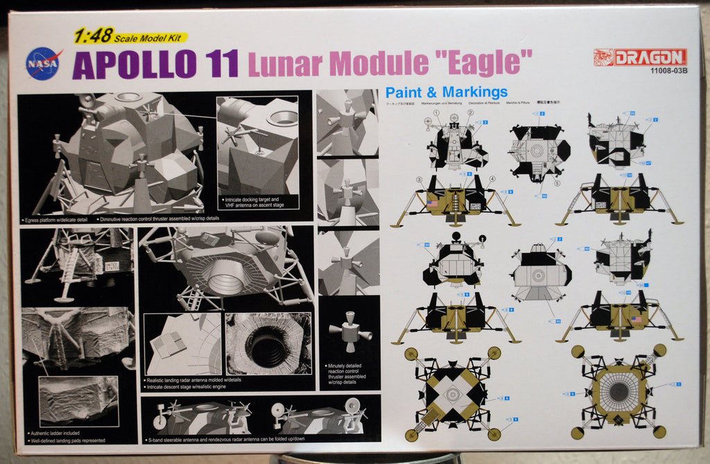 Dragon 11008 1969 Apollo 11 Lunar Module "Eagle" 1:48
