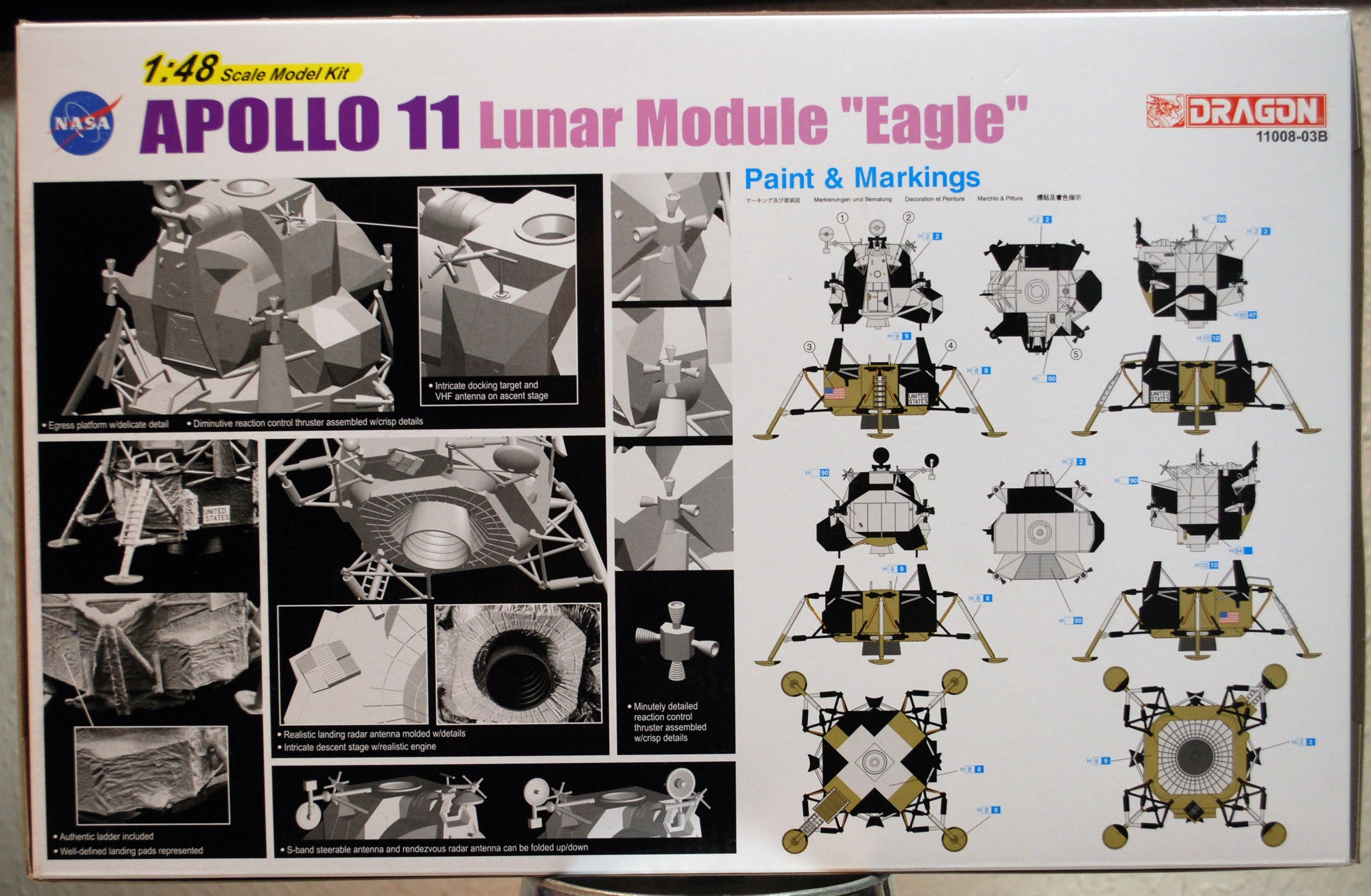 Dragon 11008 1969 Apollo 11 Lunar Module "Eagle" 1:48