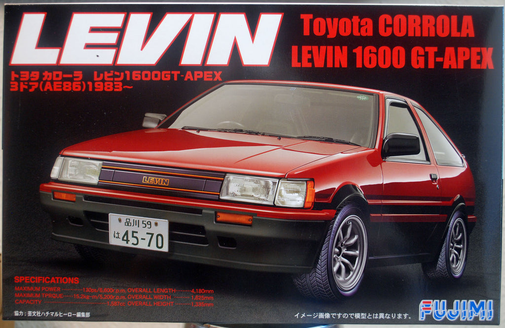 Fujimi 047232 1983 Toyota Corolla Levin 1600 GT Apex (AE83) JDM 1:24