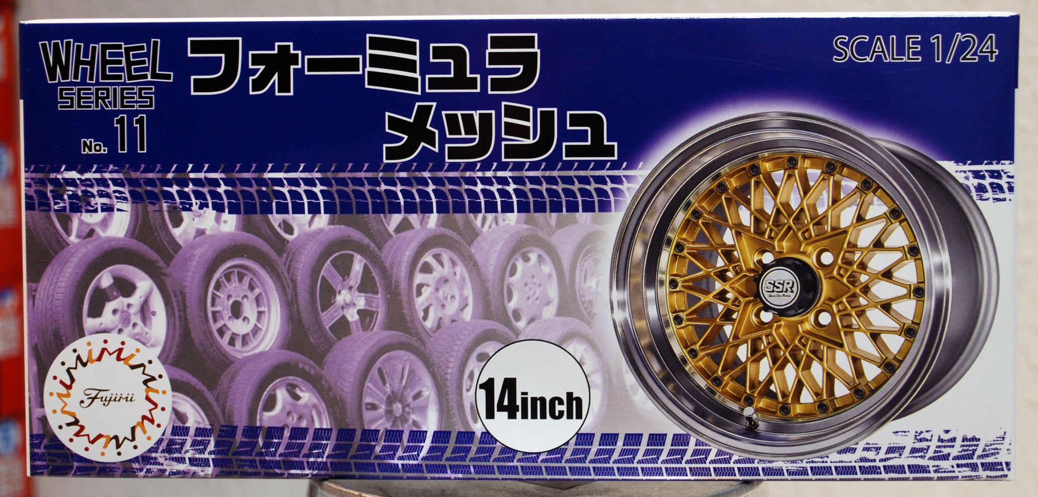 Fujimi 193526 Felgen Volk Mesh 14 Zoll inkl. Reifen 1:24 #N11