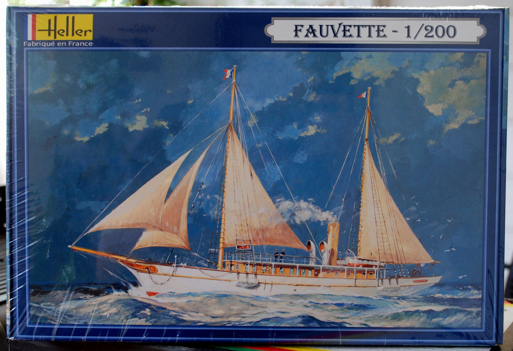 1893 Dampf Segelschiff Yacht Fauvette 1:200 Heller 80612 wieder neu 2018